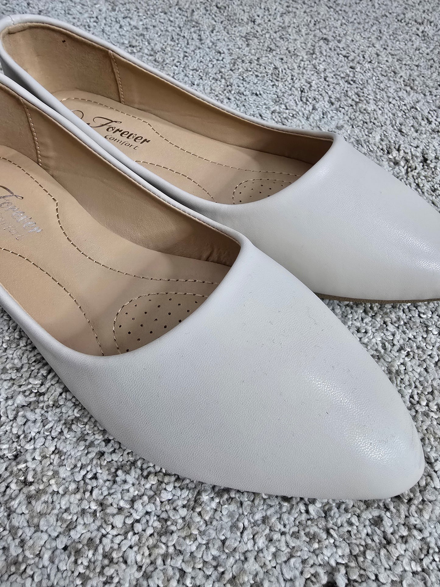 SHOE-26 - Pointed Toe Flats (ALICIA-32) (BEIGE)