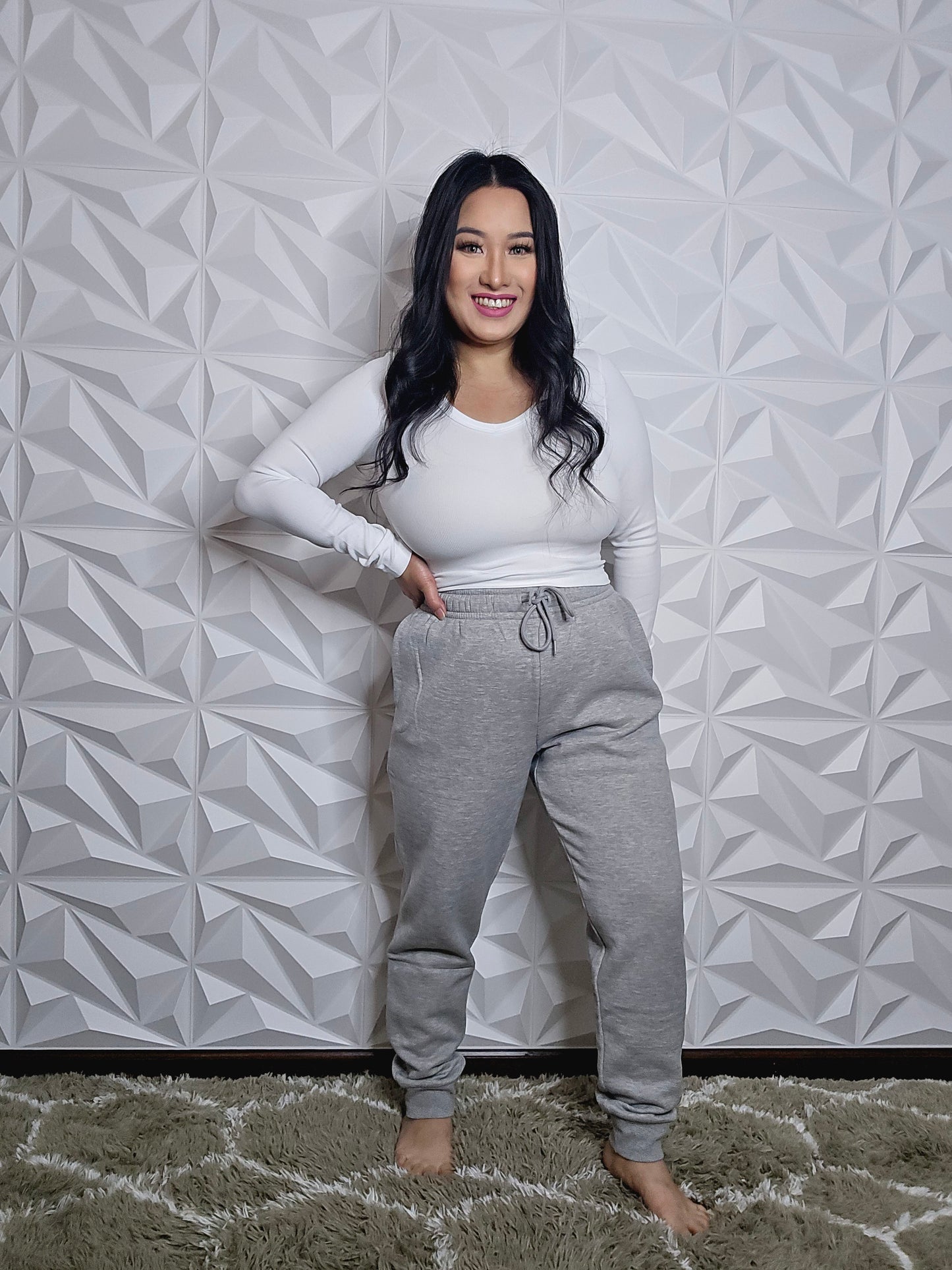 B167 - Fleece Jogger Sweatpants (H. GREY)